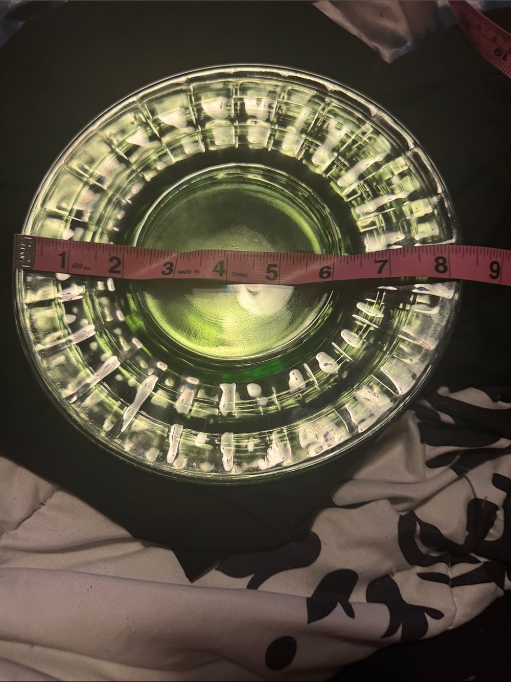 Green Glass Decorative Bowl - Vibrant Lime Accent